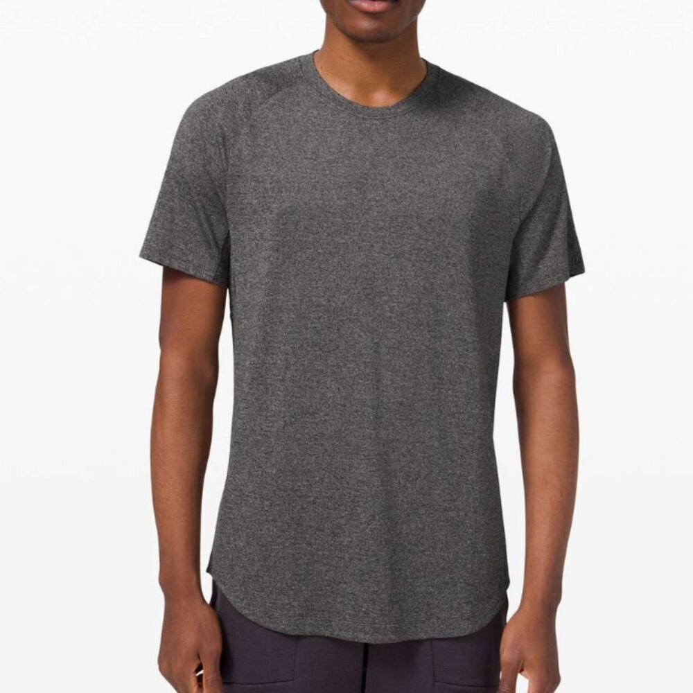Men Lululemon Drysense Short Sleeve Black / Rhino Grey Extra Large Running